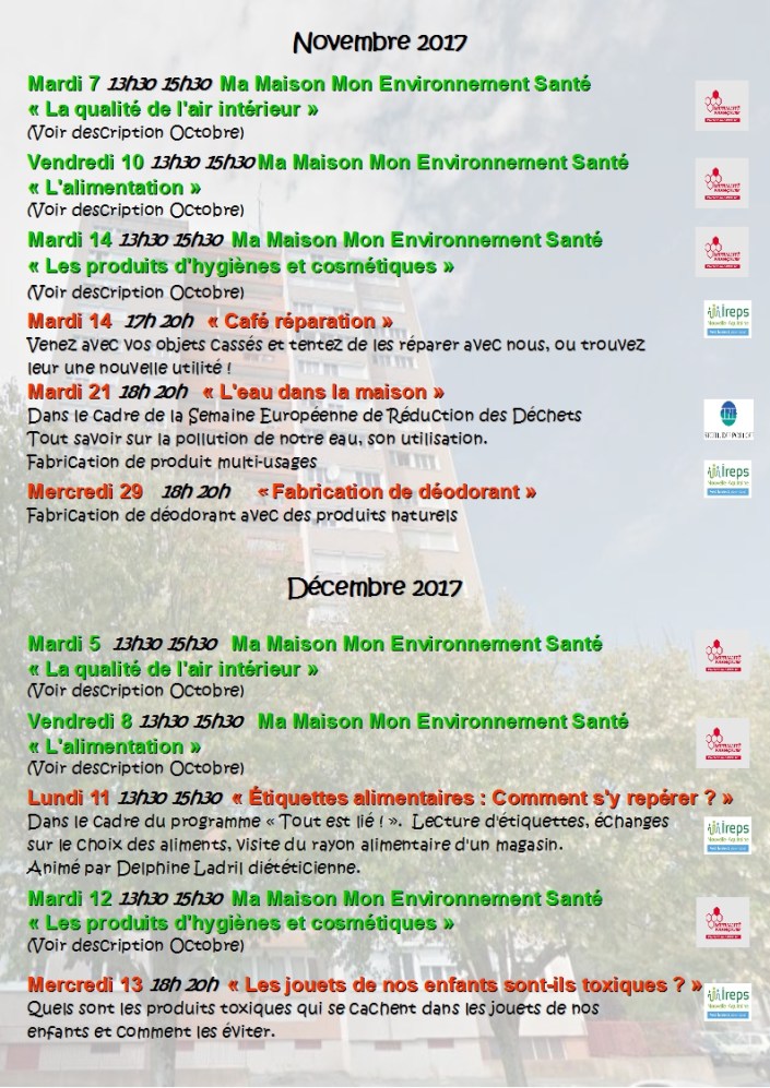 Programme novembre