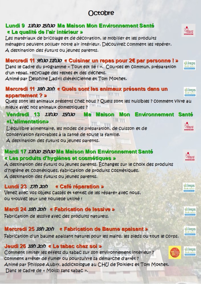 Programme octobre décembre