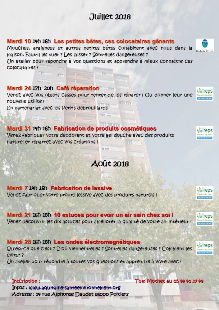 Programme Juillet aout 2018