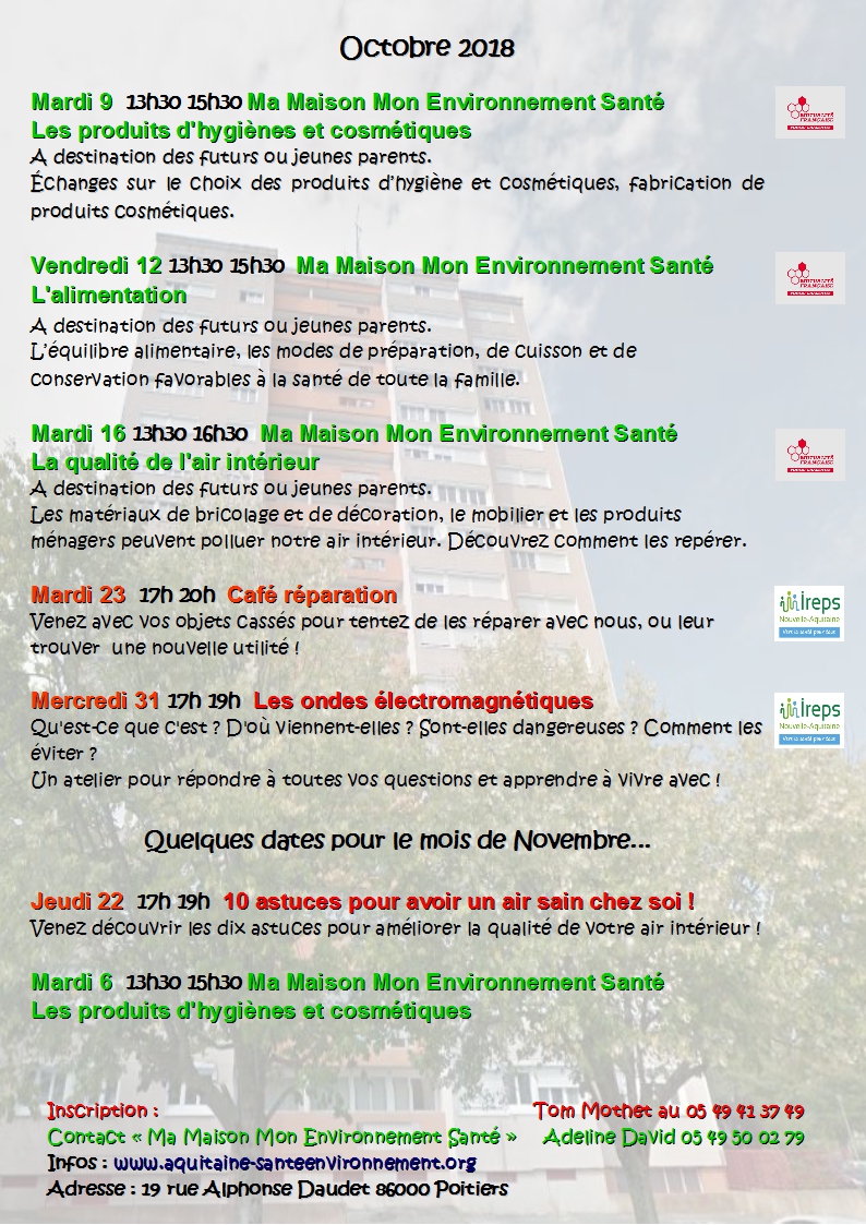 Programme octobre 2018